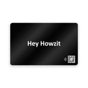 Hey Howzit Black Digital Business Card